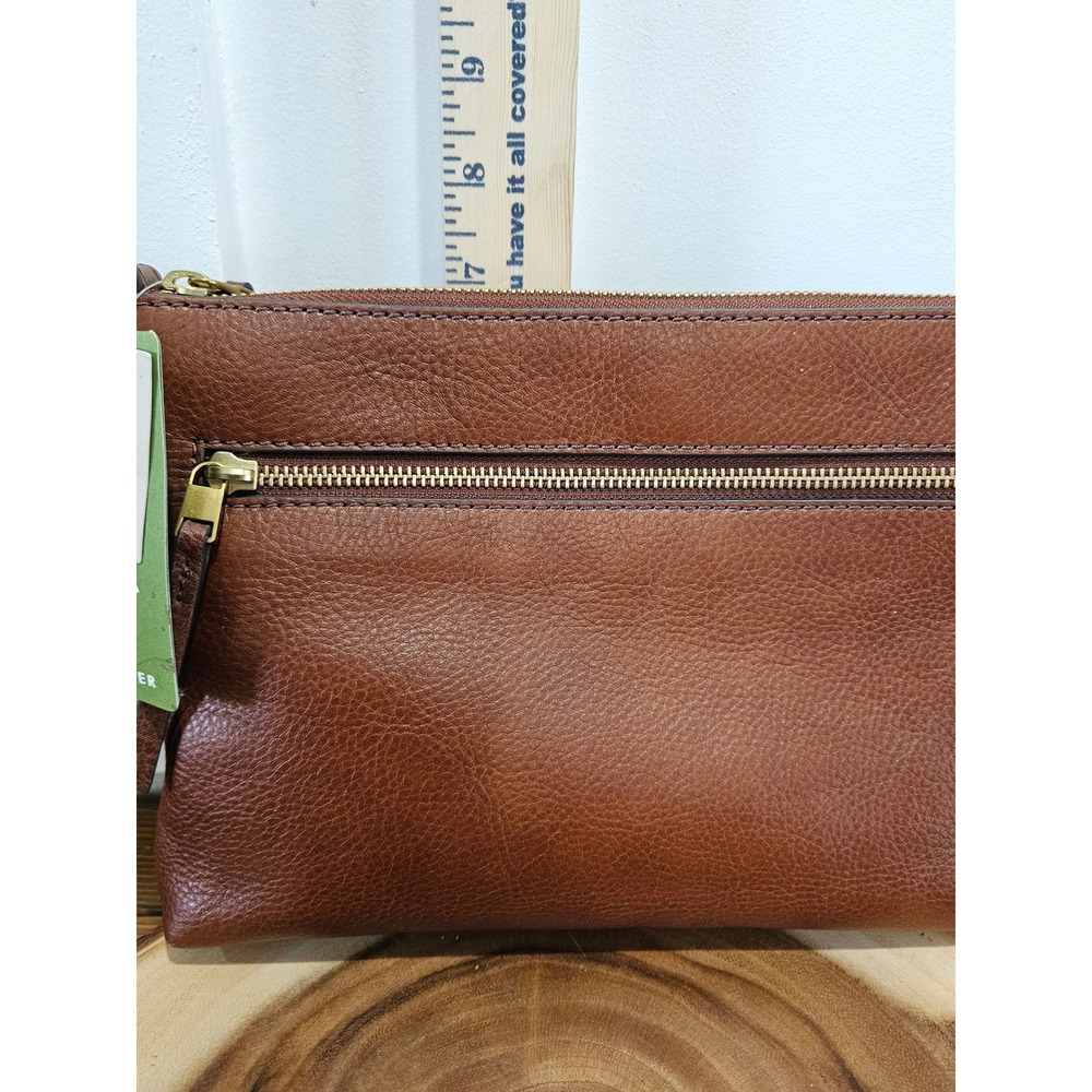 Fossil Fiona Crossbody Bag Brown Pebbled Eco Leather Gold Hardware ZB7266 - Picture 5 of 12